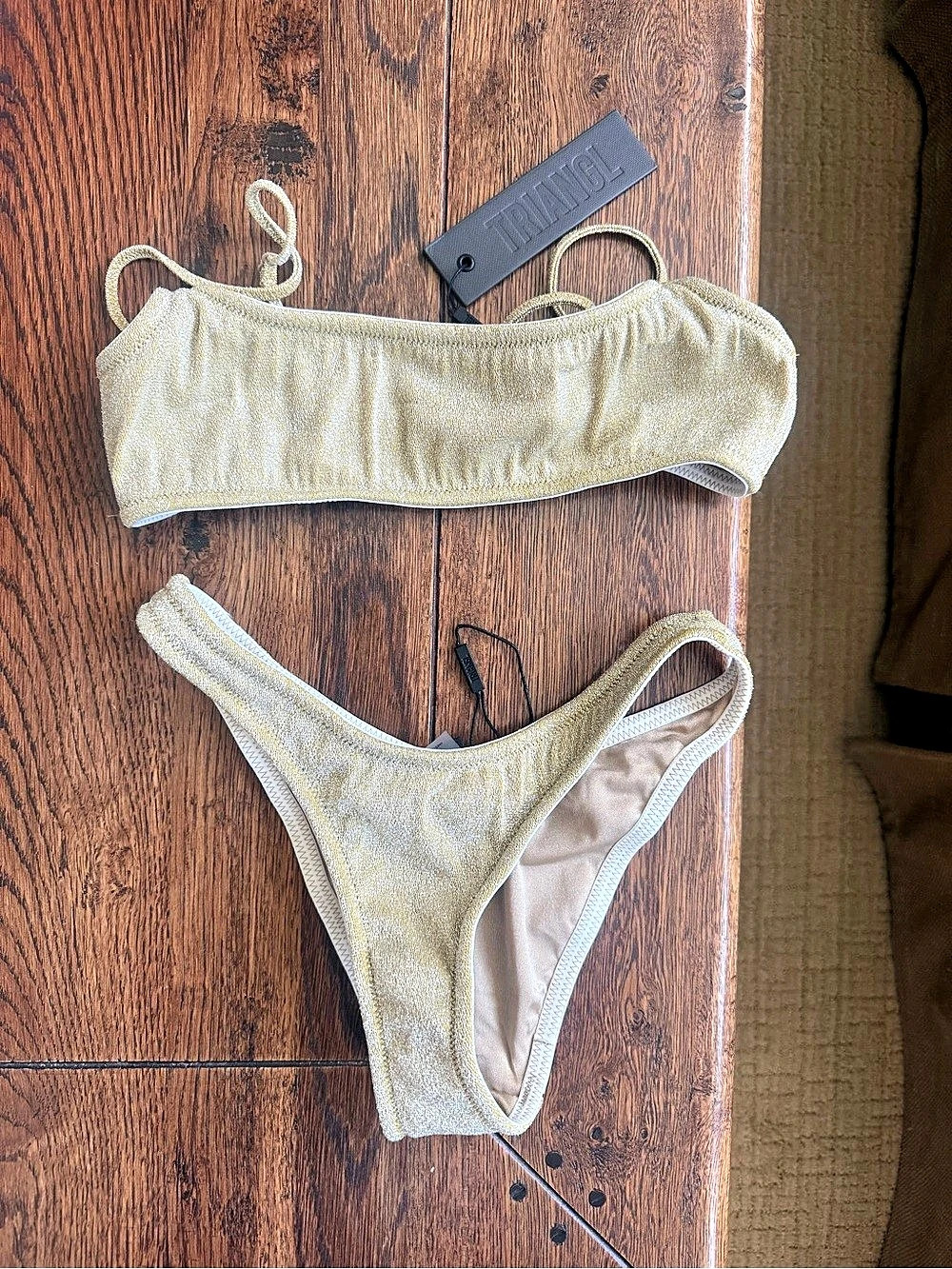 Triangl Bikini Gold NWT